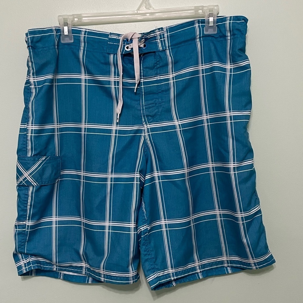 OP bathing suit size large 36-38 mesh inside, velcro fly with one pocket